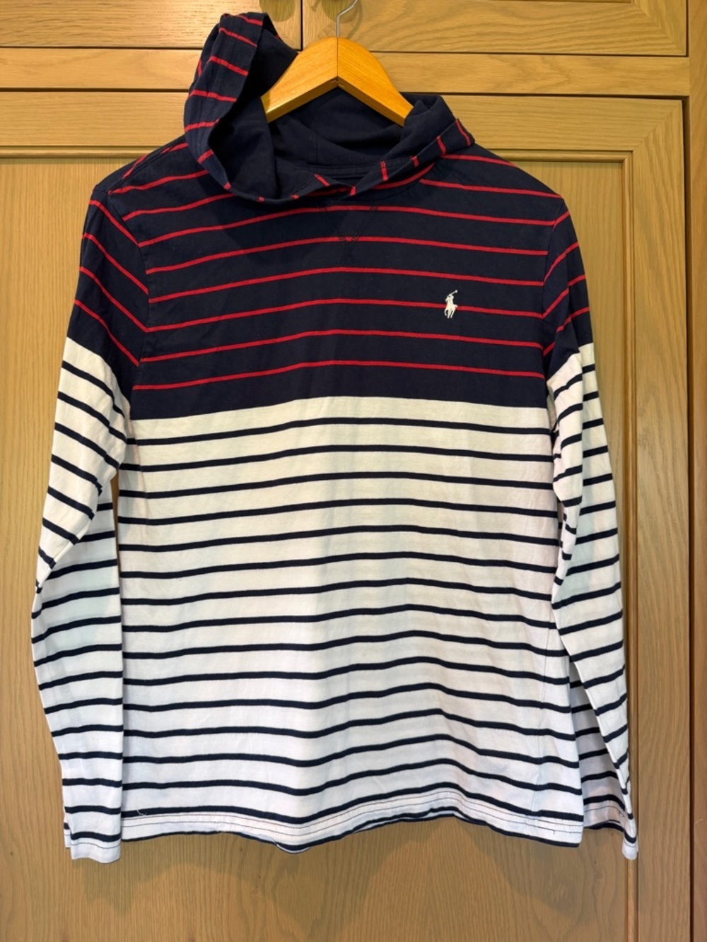 Polo by Ralph Lauren Navy Long Sleeve Cotton Hoodie with Logo Pony / XLG